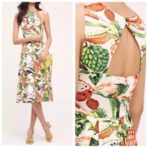 Anthropologie Eva Franco Mandy Pineapple Tropical Dress